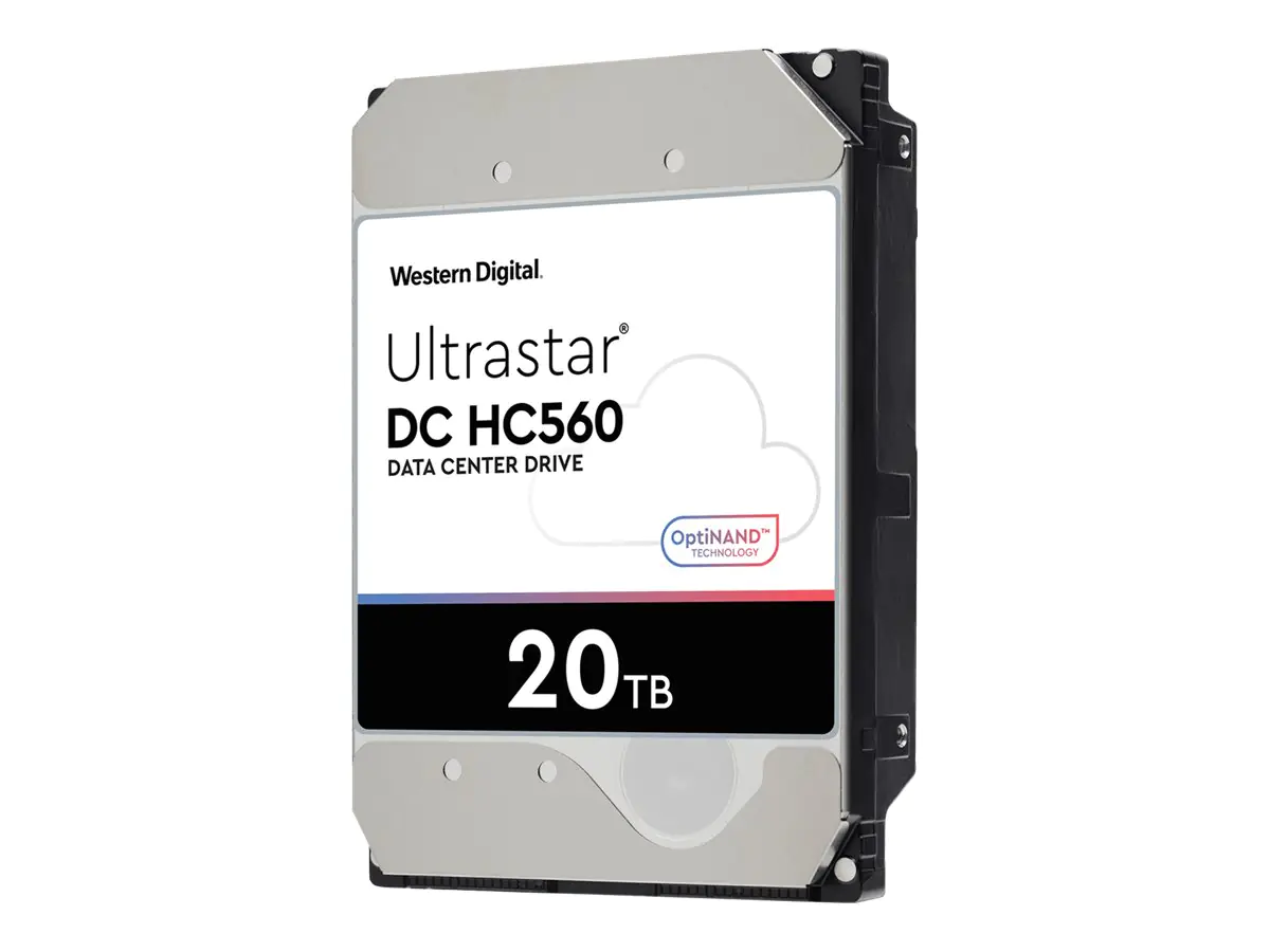WD Ultrastar DC HC560 WUH722020BL5201 - Festplatte - verschlüsselt - 20 TB - intern - 3.5" (8.9 cm) - SAS - 7200 rpm - Puffer: 512 MB - Self-Encrypting Drive (SED)