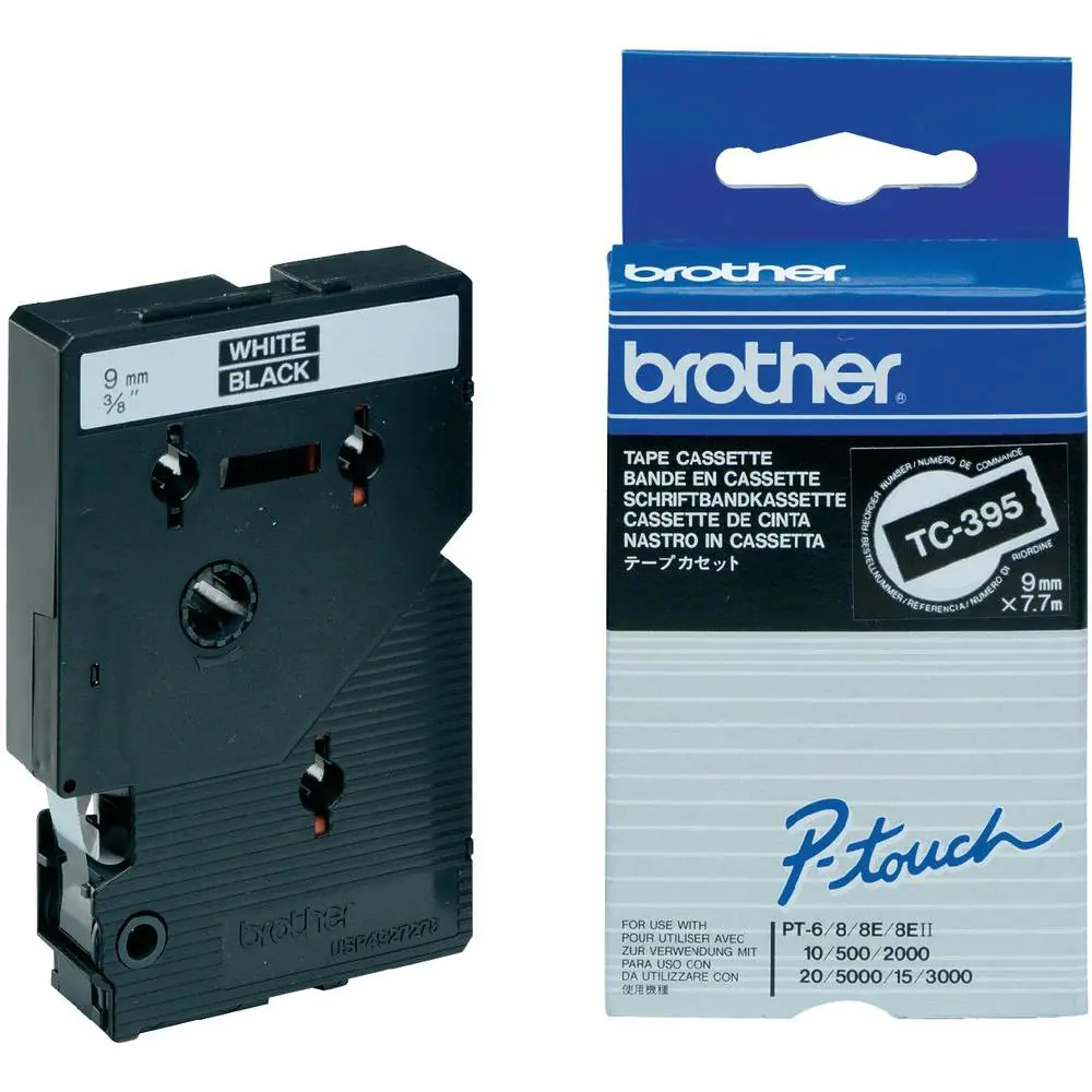 Brother - Schwarz, weiß - Rolle (0,9 cm x 8 m) 1 Kassette(n) laminiertes Band - für P-Touch PT-2000, PT-3000, PT-500, PT-5000, PT-8E Brother - Schwarz, weiß - Rolle (0,9 cm x 8 m) 1 Kassette(n) laminiertes Band - für P-Touch PT-2000, PT-3000, PT-500, PT-5000, PT-8E