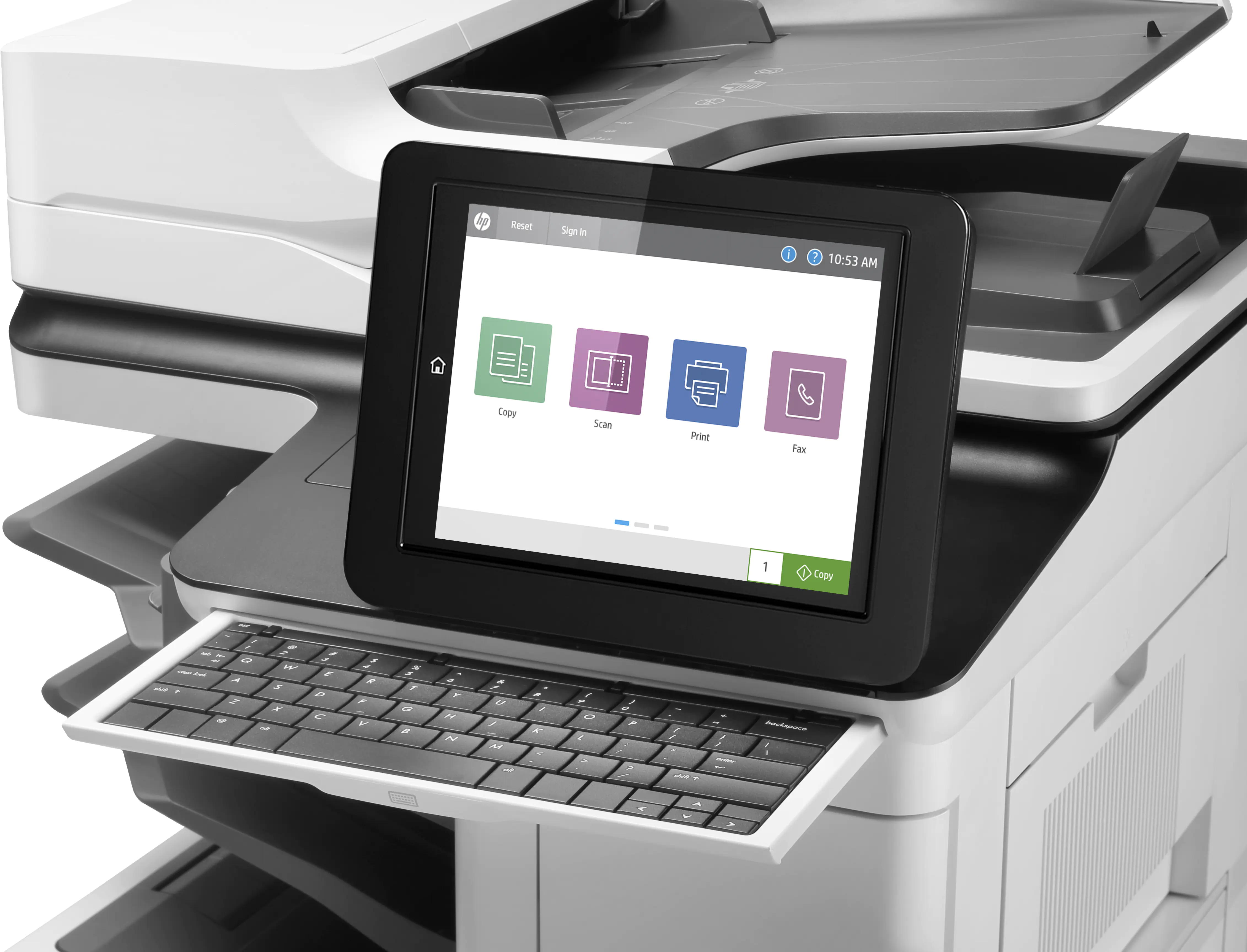 HP LaserJet Enterprise Flow MFP M636z - Multifunktionsdrucker - s/w - Laser - 216 x 864 mm (Original) 7PT01A#B19
