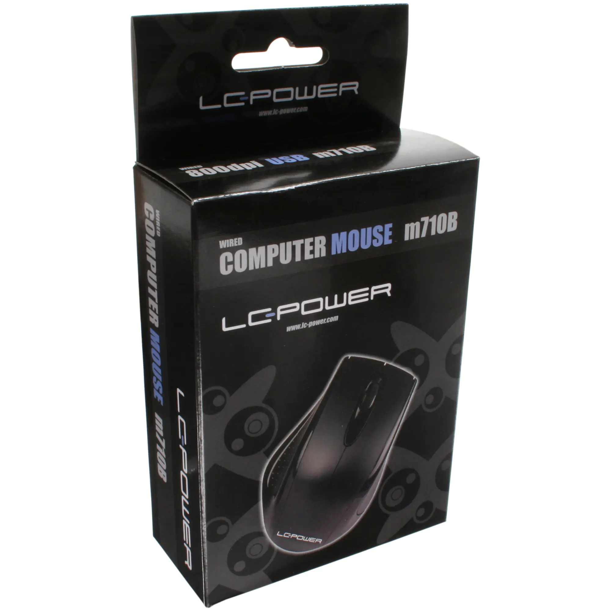 LC-Power m710B optical, rechts, Optisch, USB Typ-A, Schwarz LC-M710B