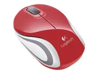 Logitech M187 - Maus - optisch - kabellos - 2.4 GHz - kabelloser Empfänger (USB) - Rot