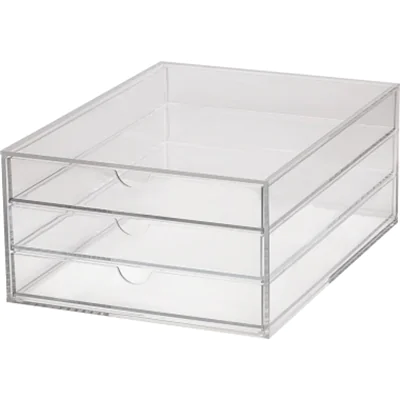 MAUL Schubladenbox Acryl 3 Schubladen DIN A4 Acryl Gehäusefarbe: glasklar Farbe der Schublade: glasklar
