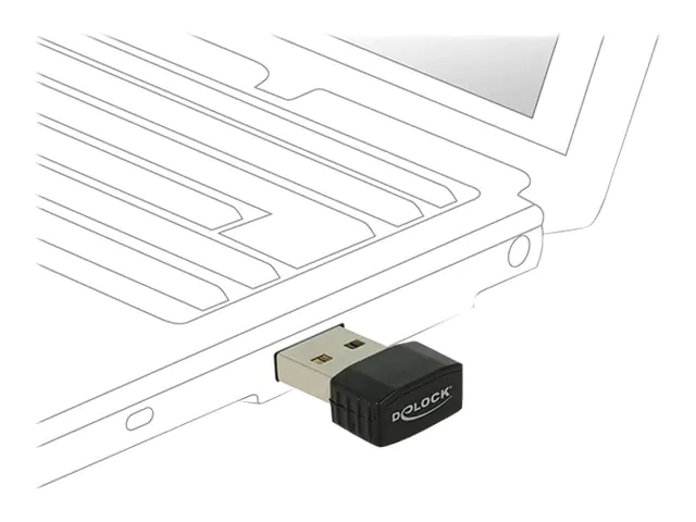 DeLock USB 2.0 Dual Band WLAN ac/a/b/g/n Nano Stick - Netzwerkadapter - USB 2.0 - 802.11ac - Schwarz DeLock USB 2.0 Dual Band WLAN ac/a/b/g/n Nano Stick - Netzwerkadapter - USB 2.0 - 802.11ac - Schwarz