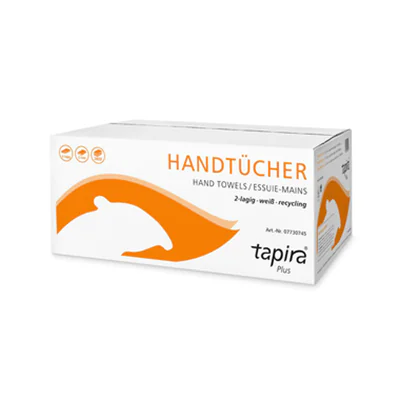 tapira Papierhandtücher Plus 24 x 21 cm (B x L) Zellstoff weiß 3.990 Bl./Pack. tapira Papierhandtücher Plus 24 x 21 cm (B x L) Zellstoff weiß 3.990 Bl./Pack.