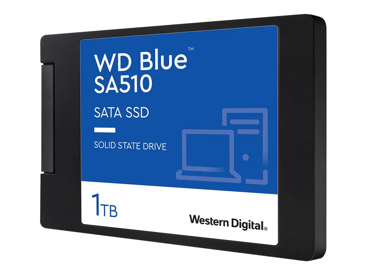 WD Blue SA510 - SSD - 1 TB - intern - 2.5" (6.4 cm) - SATA 6Gb/s WD Blue SA510 - SSD - 1 TB - intern - 2.5" (6.4 cm) - SATA 6Gb/s