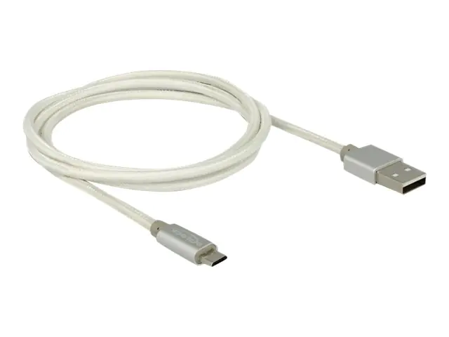 Delock - USB-Kabel - Micro-USB Typ B (M) bis USB (M) - USB 2.0 - 1 m - weiß