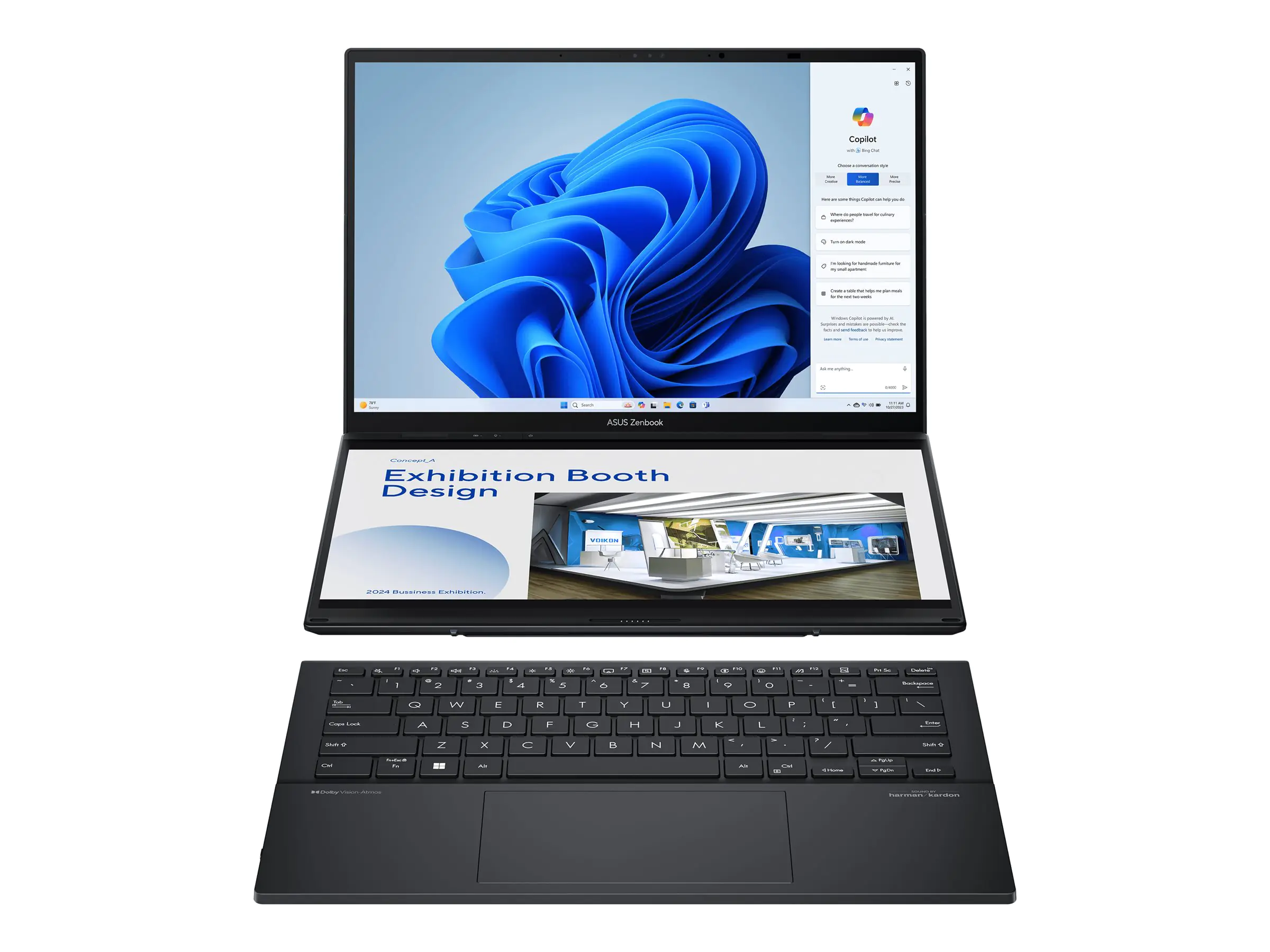 ASUS Zenbook Duo OLED UX8406MA-PZ058X - Mit abnehmbarer Tastatur - Intel Ultra 9 185H / 2.3 GH