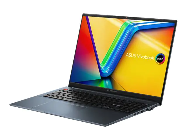 ASUS Vivobook Pro 16 OLED K6602VV-MX130W - 180°-Scharnierdesign - Intel Core i9 13900H / 2.6 GHz - Win 11 Home - GeForce RTX 4060 - 16 GB RAM - 1 TB SSD NVMe - 40.6 cm (16") OLED 3200 x 2000 (3.2K) @ 120 Hz - Wi-Fi 6E, Bluetooth - ruhig blau - kbd: Deutsc