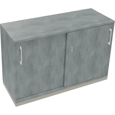 Schiebetürenschrank 2OH B1200xT442xH781mm si/Beton hell Schiebetürenschrank 2OH B1200xT442xH781mm si/Beton hell