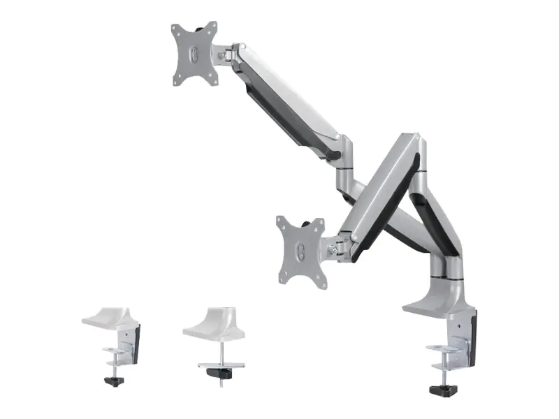 NewStar NeoMounts NM-D750D - Befestigungskit für 2 LCD-Displays (full-motion) - Silber - Bildschirmgröße: 25.4-81.3 cm (10"-32") - Klemmmontage, Tülle, Tischmontage
