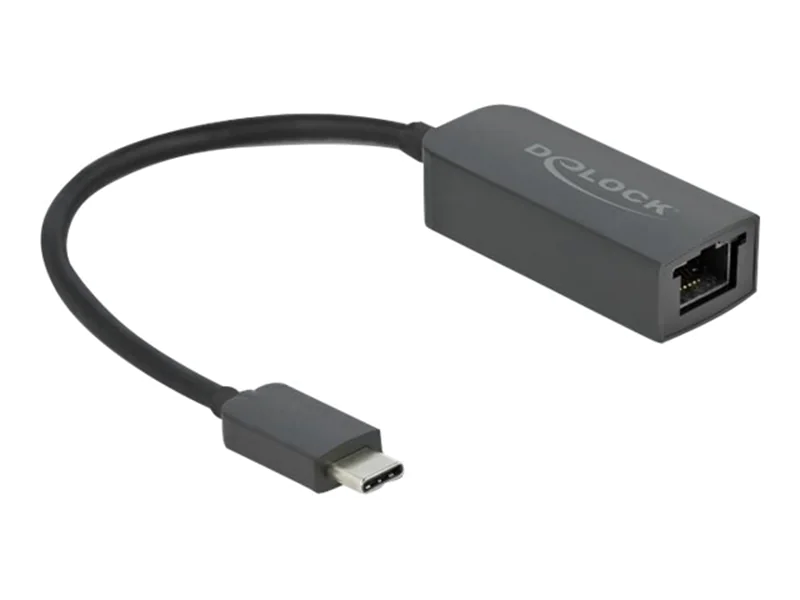 DeLOCK - Netzwerkadapter - USB-C 3.2 Gen 1 / Thunderbolt 3 - 2.5GBase-T - Schwarz