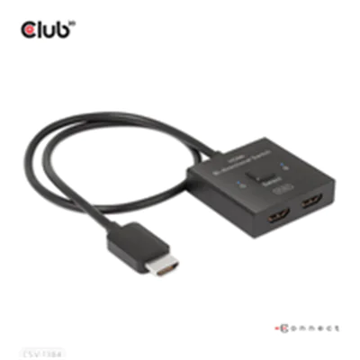 Club 3D CSV-1384 - Video/Audio-Schalter - 2-in-1, bidirektional - 2 x HDMI - Desktop