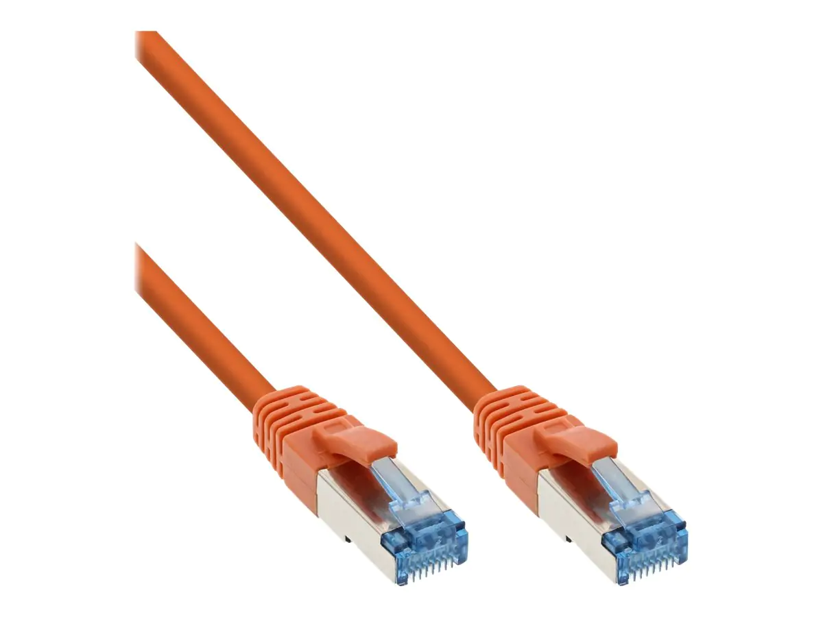 InLine - Patch-Kabel - RJ-45 (M) zu RJ-45 (M) - 7.5 m - SFTP, PiMF - CAT 6a - halogenfrei, ohne Haken - orange