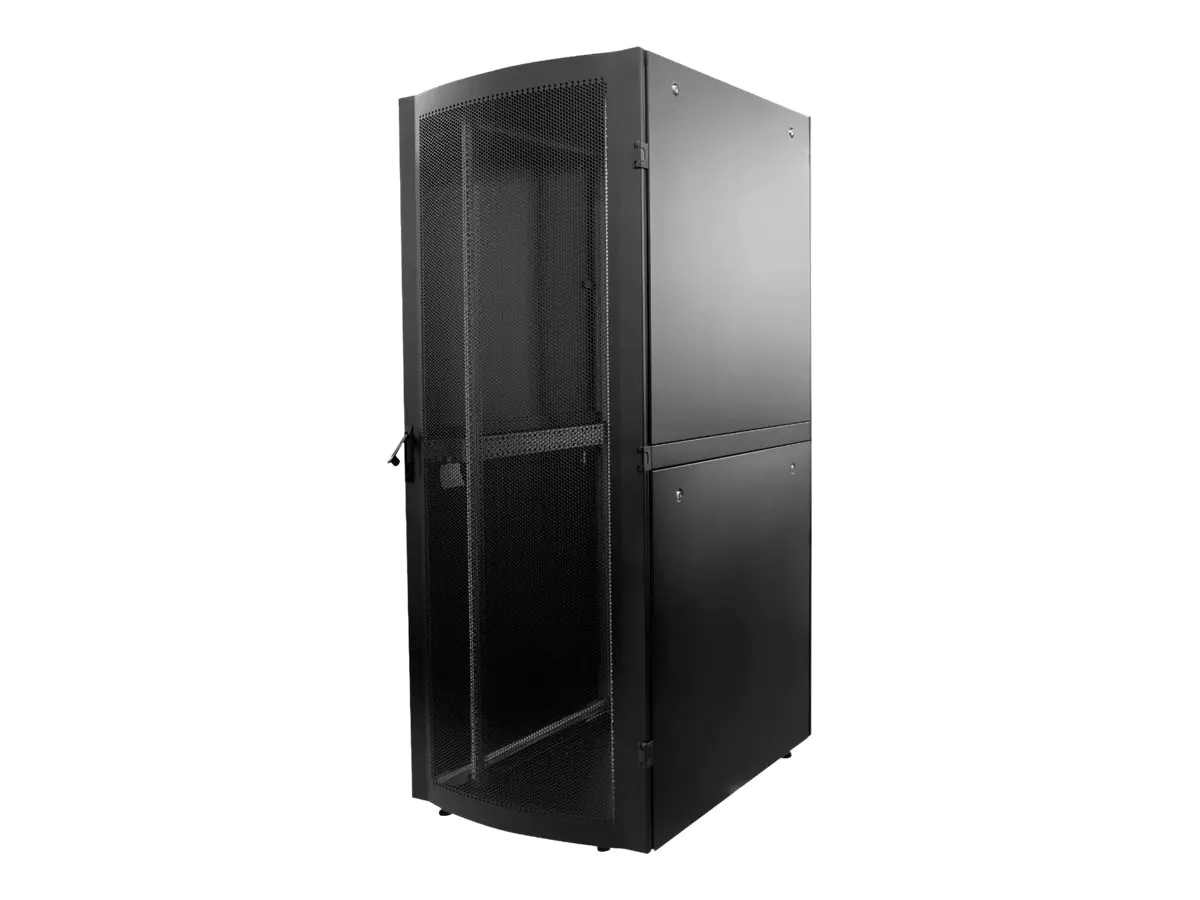 Intellinet Network Cabinet, Free Standing (Premium), 26U, Usable Depth 129 to 829mm/Width 503mm, Black, Flatpack, Max 2000kg, Server Rack, IP20 rated, 19", Aluminium, Multi-Point Door Lock, Split Side Panels (Two Locks Per Side), Three Year Warranty - Pre