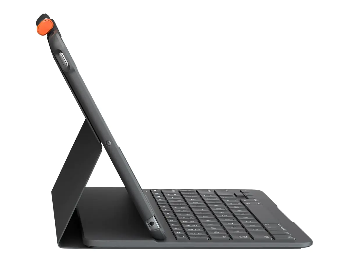 Logitech Slim Folio - Tastatur und Foliohülle - kabellos - Bluetooth - QWERTY - Italienisch - Grap