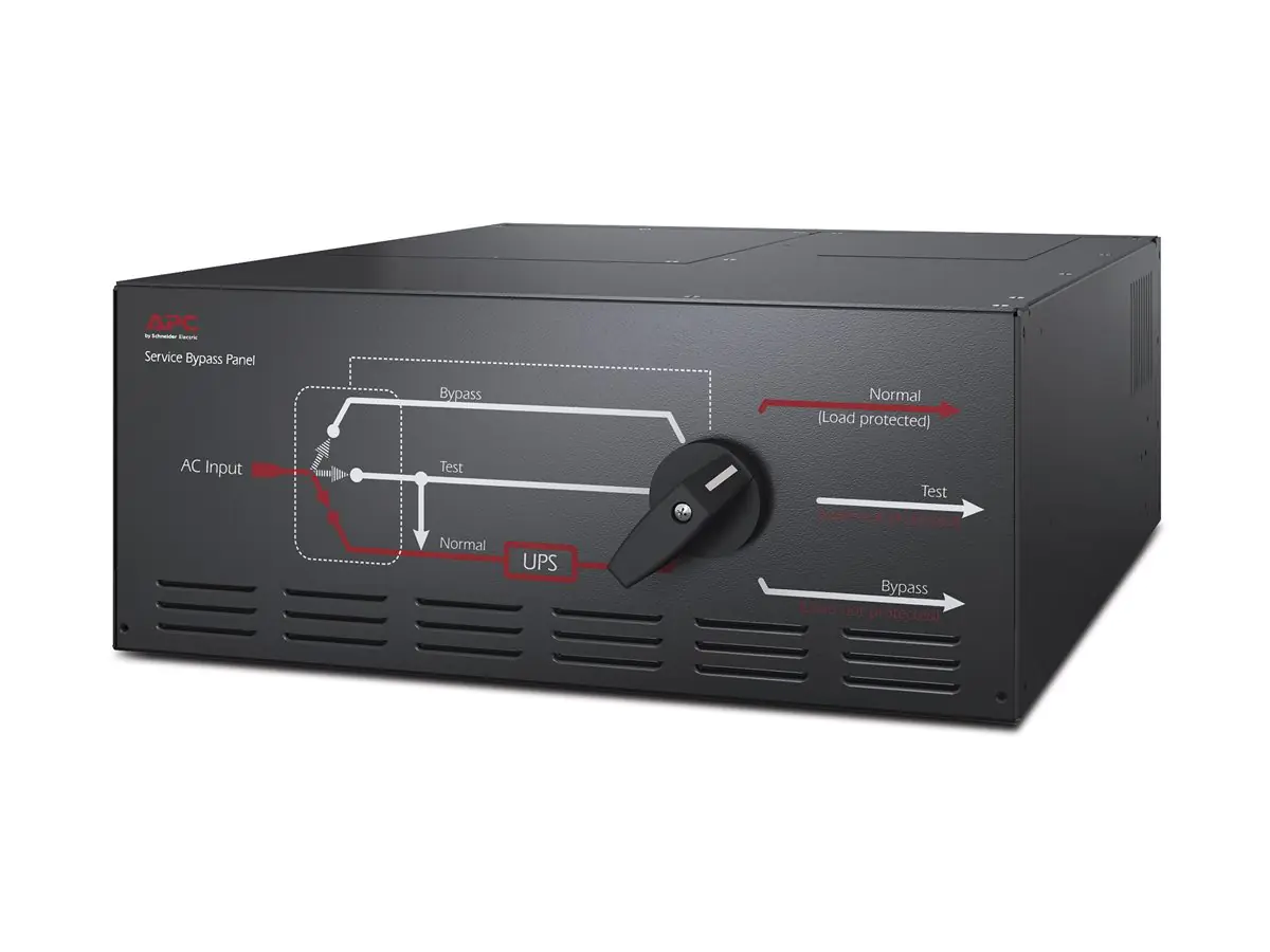 APC Service Bypass Panel - Umleitungsschalter (Rack - einbaufähig) - AC 220/230/240/380/400 V - 20000 VA - Ausgangsanschlüsse: 8 - Schwarz - für P/N: SURT10000RMXLIBP, SURT15KRMXLICHQ, SURT15KUXICHQ, SURT20KUXI-IN, SURT20KUXI-SH