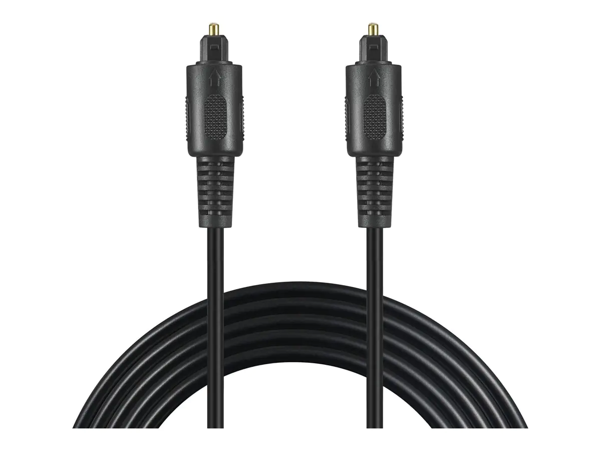 Sandberg - Digitales Audio-Kabel (optisch) - TOSLINK männlich zu TOSLINK männlich - 1.8 m - Glasfaser - Schwarz
