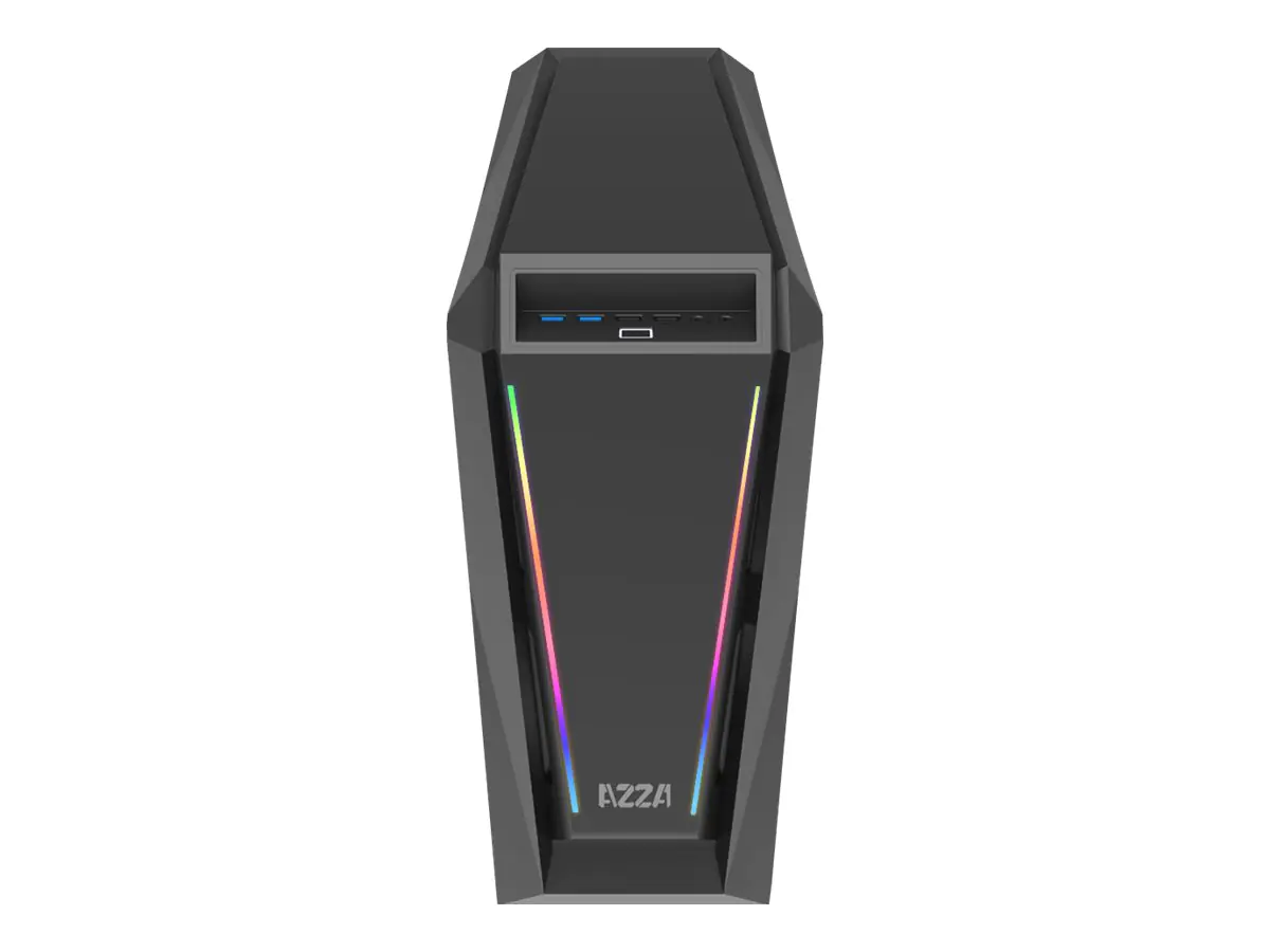 AZZA Chroma 410A - Tower - ATX - Seitenteil mit Fenster (gehärtetes Glas) - keine Spannungsversorgung - Schwarz - USB/Audio