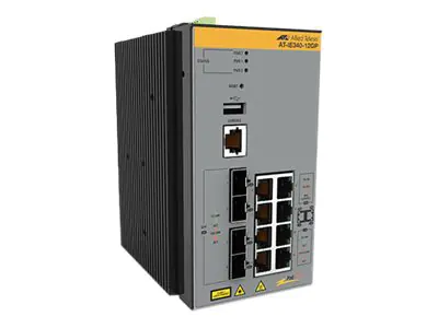 Allied Telesis AT IE340-12GP/C - Switch - konforme Beschichtung - L3 - managed - 8 x 10/100/1000 (PoE+) AT-IE340-12GP/C-980