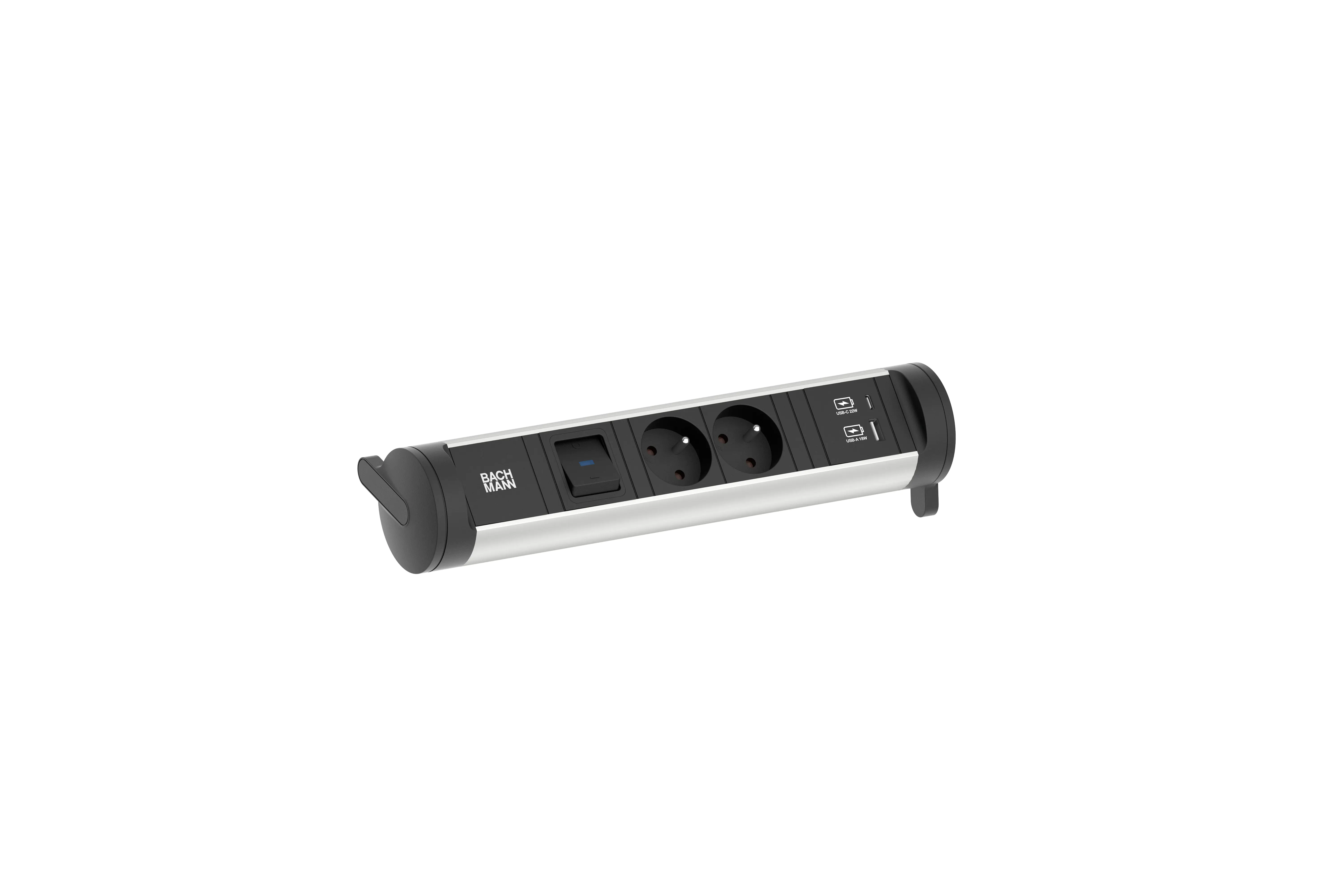 Bachmann CYCLE Base 2xUTE 1xSchalter 1xUSB A/C 22W - Zubehör Stromversorgung 706.005