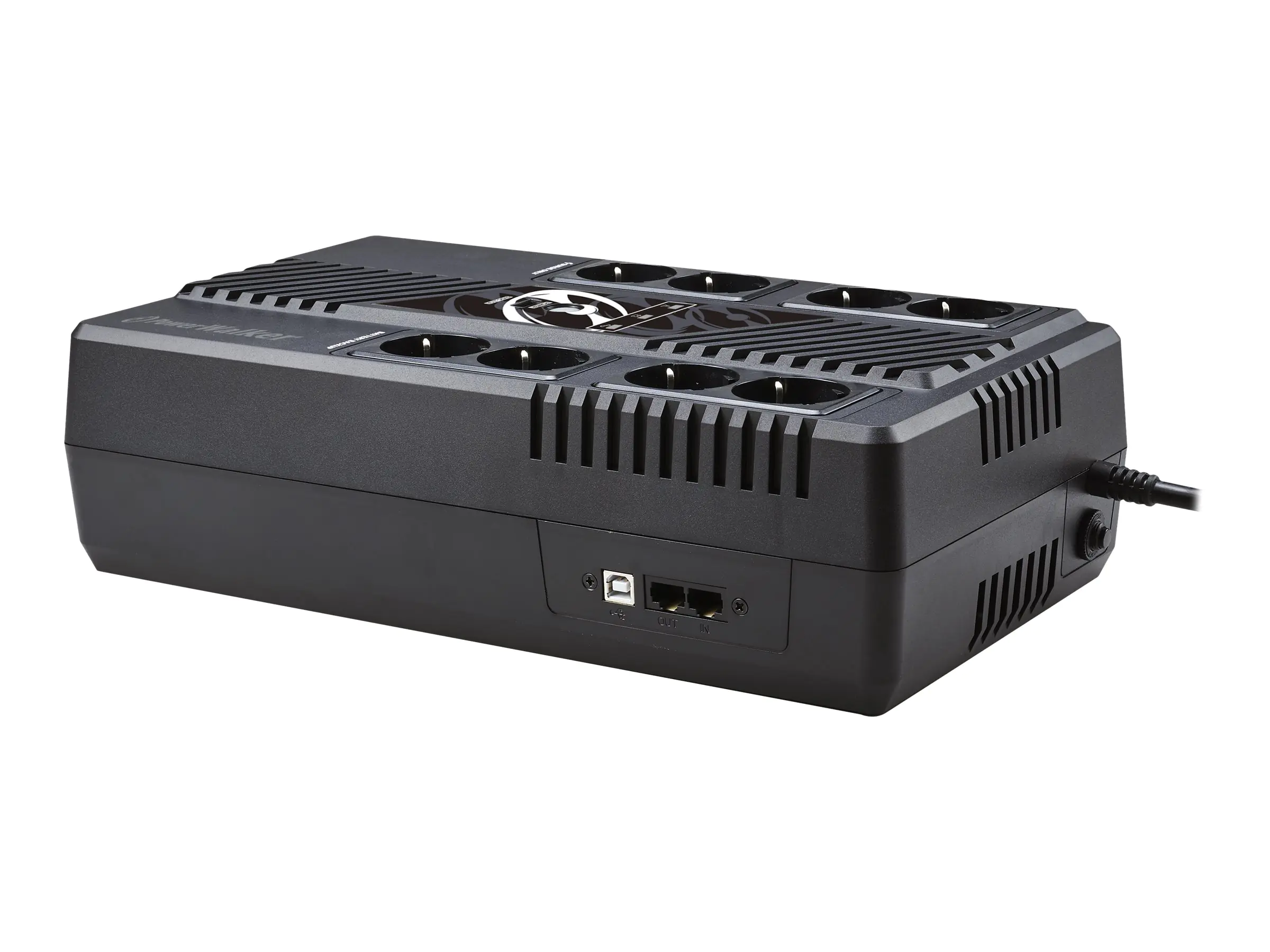 PowerWalker VI 600 MS FR - USV - Wechselstrom 230 V - 360 Watt - 600 VA - 7 Ah - USB - Ausgangsanschlüsse: 8