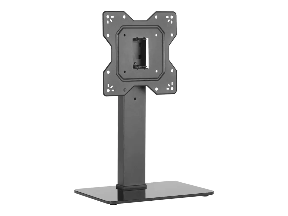 Techly DESK 100 - Aufstellung - für LCD-Display / Curved LCD-Display / Monitor - Stahl, Temperglas - Schwarz - Bildschirmgröße: 58.42-109.22 cm (23"-43") ICA-LCD-323S