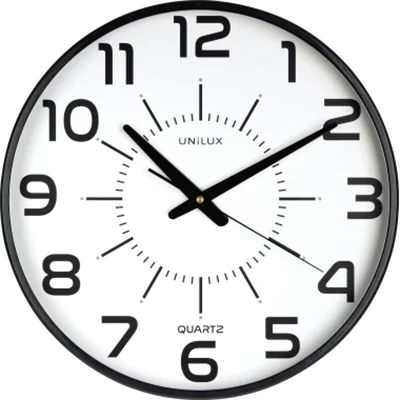 UNILUX Wanduhr MAXI POP BLACK 400094487 +Batterien schwarz