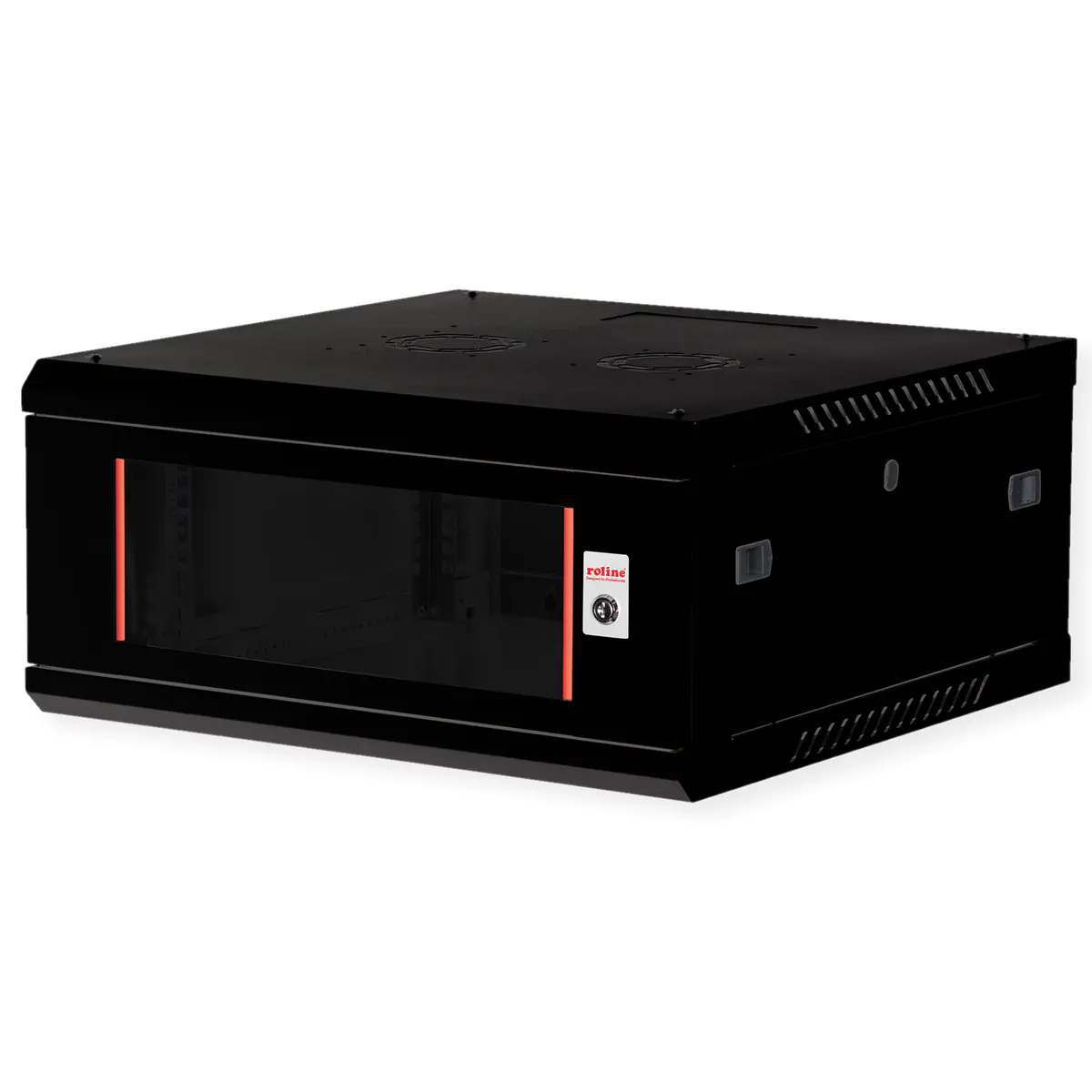 Roline Basic Plus - Gehäuse Netzwerkschrank - 600x600 BxT - geeignet für Wandmontage - Jet Black, RAL 9005 - 4U - 48.3 cm (19")
