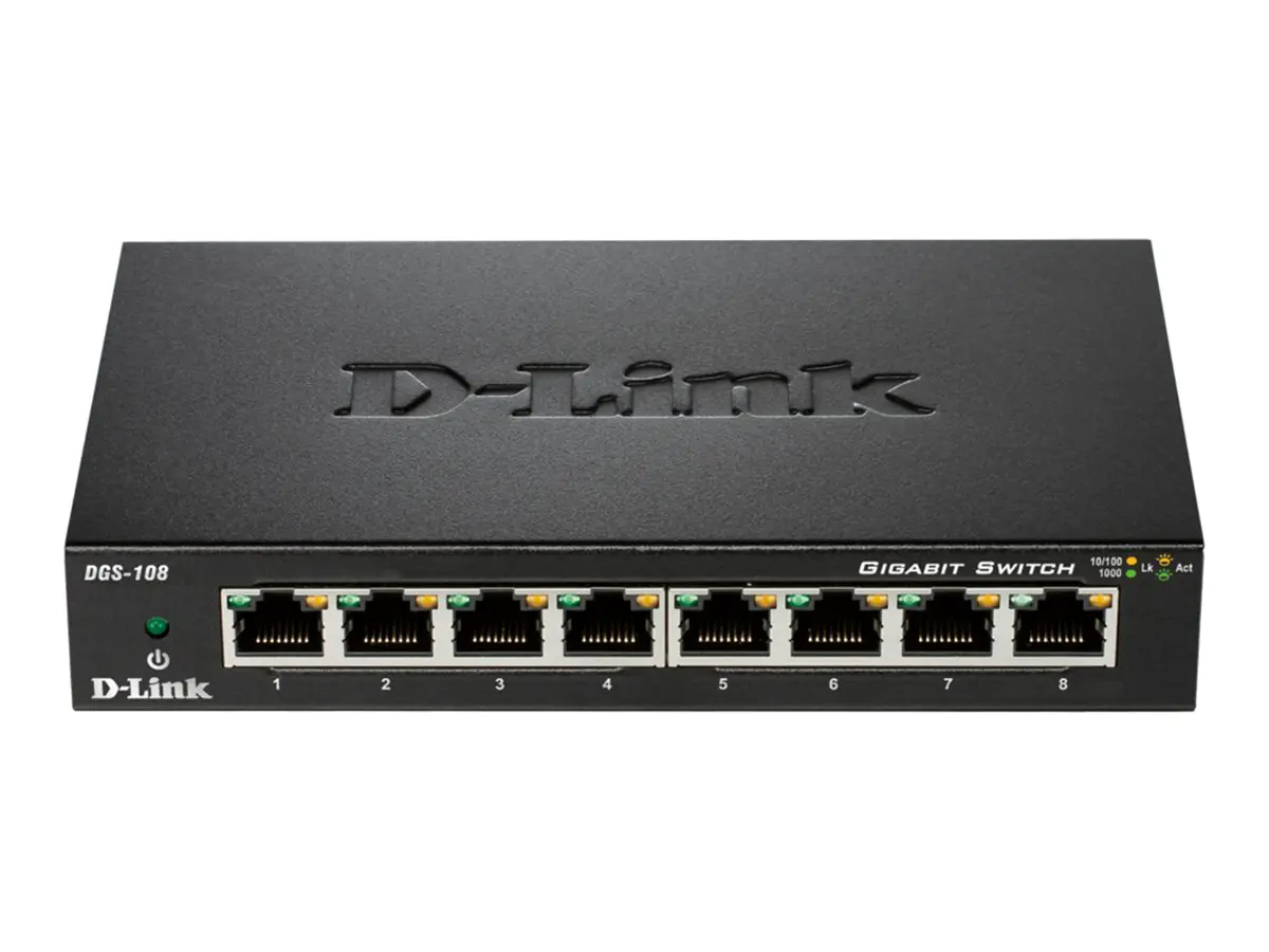 D-Link DGS 108 - Switch - unmanaged - 8 x 10/100/1000 DGS-108/E