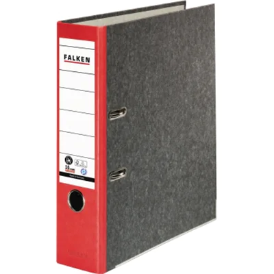 Falken Ordner S80 80024516 DIN A4 80mm RC Pappe rot Falken Ordner S80 80024516 DIN A4 80mm RC Pappe rot
