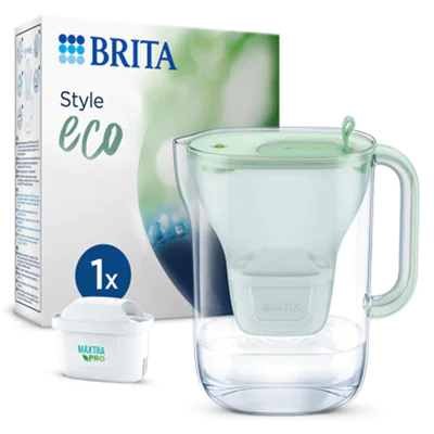 BRITA Filterkaraffe Style eco 2,4l Kunststoff, 60 % biobasiert hellgrün BRITA Filterkaraffe Style eco 2,4l Kunststoff, 60 % biobasiert hellgrün