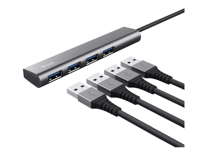 Trust Halyx - Hub - USB-C - 4 x USB 3.2 Gen 1 - Desktop Trust Halyx - Hub - USB-C - 4 x USB 3.2 Gen 1 - Desktop