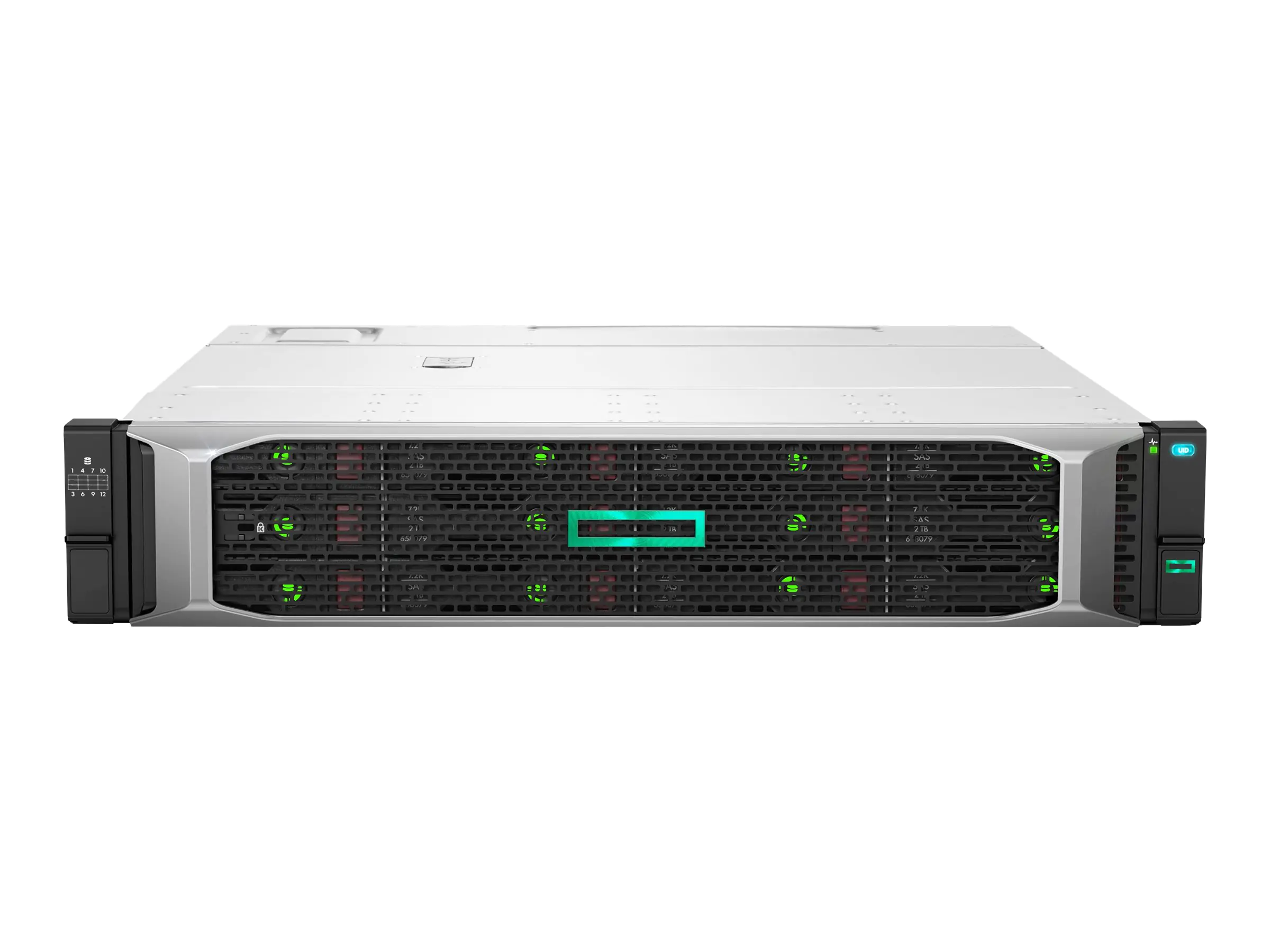 HPE D3610 - Speichergehäuse - 12 Schächte (SATA-600 / SAS-3) - Rack - einbaufähig - 2U