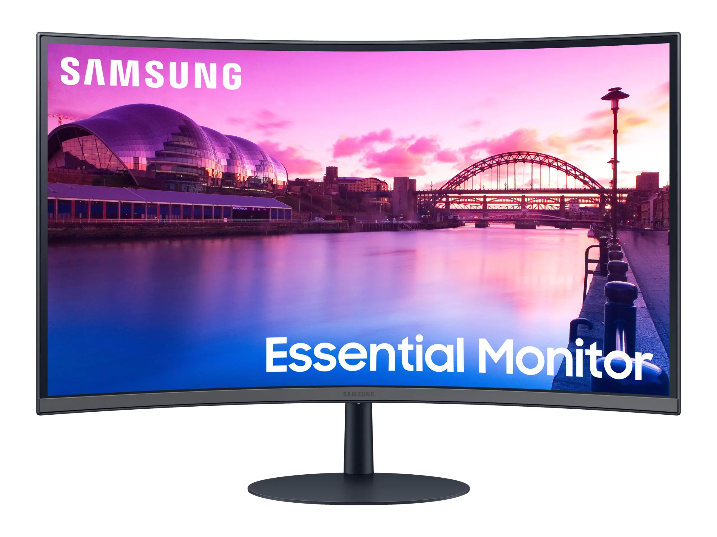Samsung S27C390EAU - S39C Series - LED-Monitor - gebogen - 68 cm (27") - 1920 x 1080 Full HD (1080p) @ 75 Hz - VA - 250 cd/m² - 3000:1 - 4 ms - 2xHDMI, DisplayPort - Lautsprecher - Schwarz, dunkelblau/grau