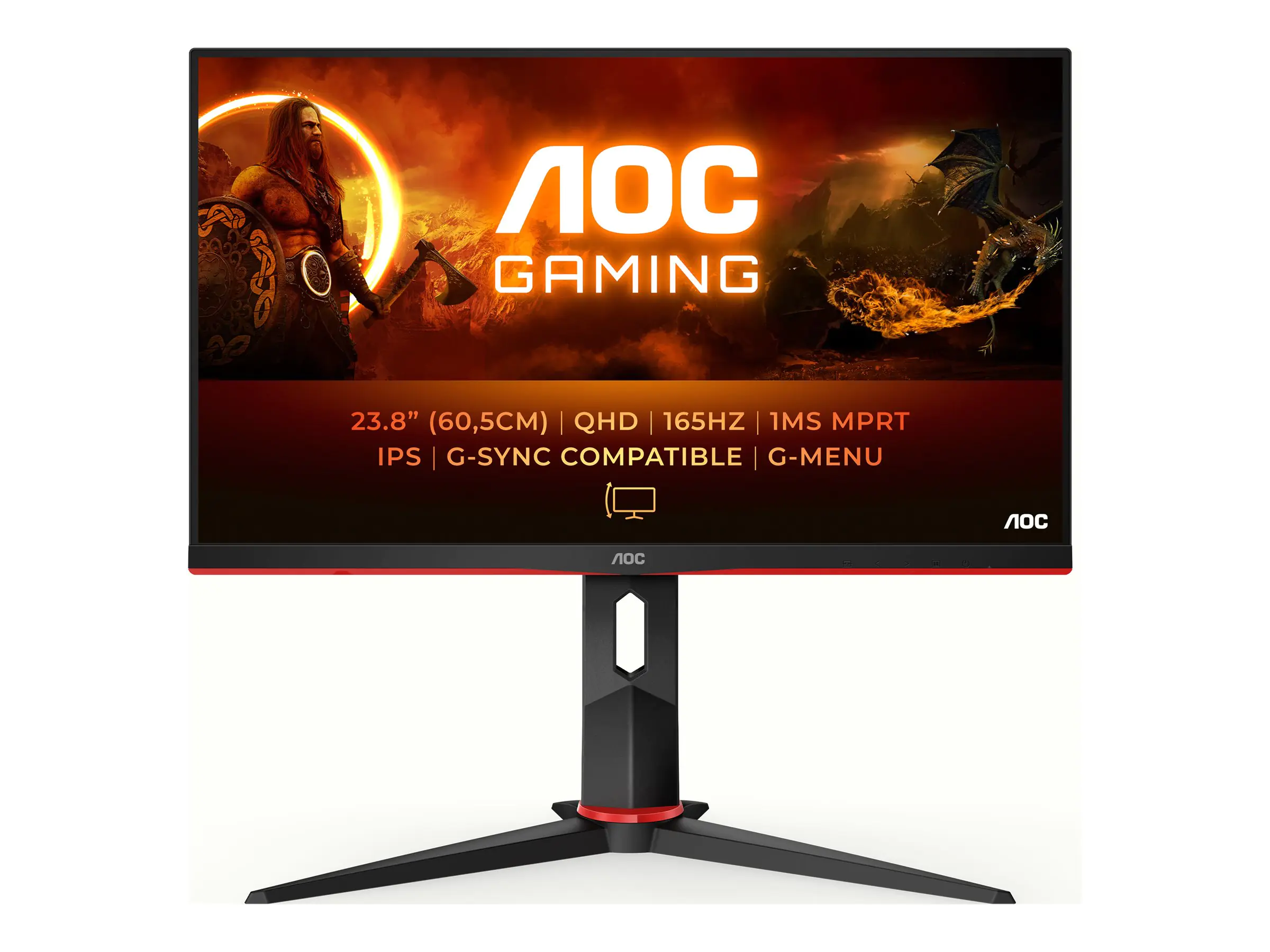 AOC Gaming Q24G2A/BK - LED-Monitor - Gaming - 61 cm (24")