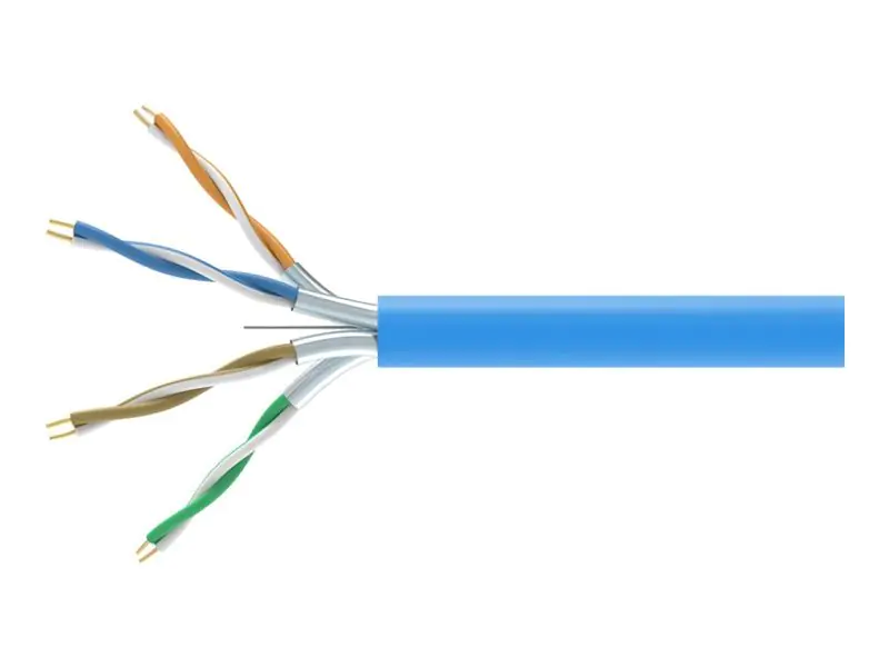 Equip Bulkkabel - 305 m - U/FTP - CAT 6a - halogenfrei, robust - blau (RAL 5012)