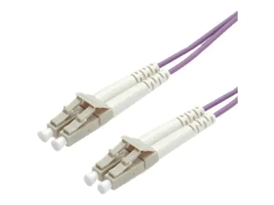 Roline LWL - Patch-Kabel - LC Multi-Mode (M) zu LC Multi-Mode (M) - 0.5 m - Glasfaser - Duplex - 50/125 Mikrometer - OM4 - halogenfrei - violett