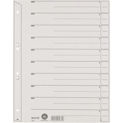 Leitz Trennblatt DIN A4, Überbreite Kraftkarton, recycelt grau schwarz 100 St./Pack. Leitz Trennblatt DIN A4, Überbreite Kraftkarton, recycelt grau schwarz 100 St./Pack.