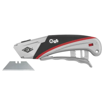 WEDO® Sicherheitsmesser Mehrweg 19mm 21mm 1 Glied nicht zusammenklappbar Carbonstahl rostfrei silber/anthrazit/rot