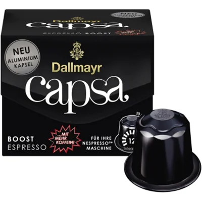 Dallmayr Kaffeekapsel capsa Nespresso® Maschine BOOSTER ESPRESSO Intensität: 12 10 x 5,6 g/Pack. Dallmayr Kaffeekapsel capsa Nespresso® Maschine BOOSTER ESPRESSO Intensität: 12 10 x 5,6 g/Pack.