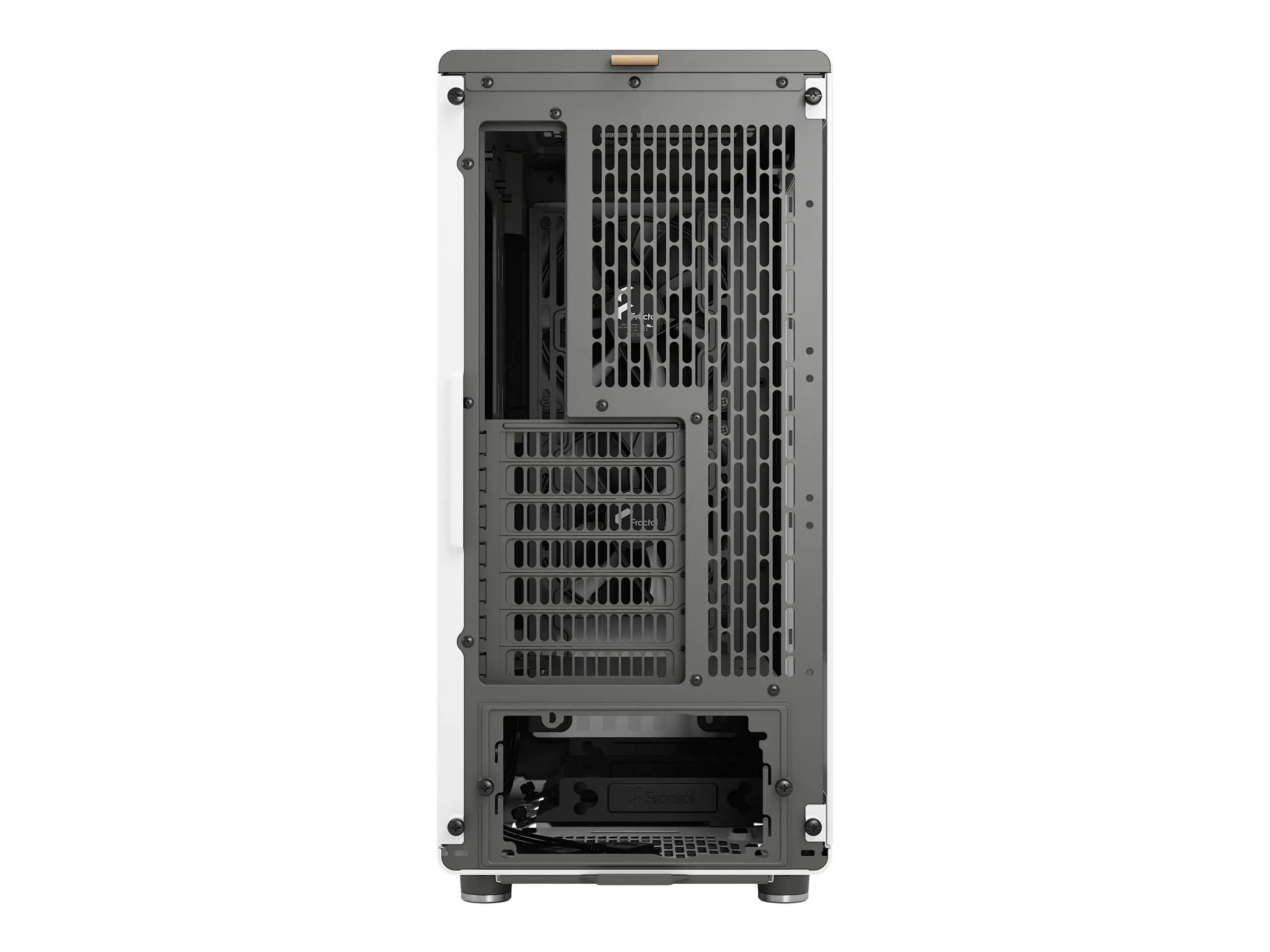 Fractal Design North - Mid tower - ATX - Seitenteil mit Fenster (gehärtetes Glas) - keine Spannungsversorgung (ATX) - Chalk White - USB/Audio