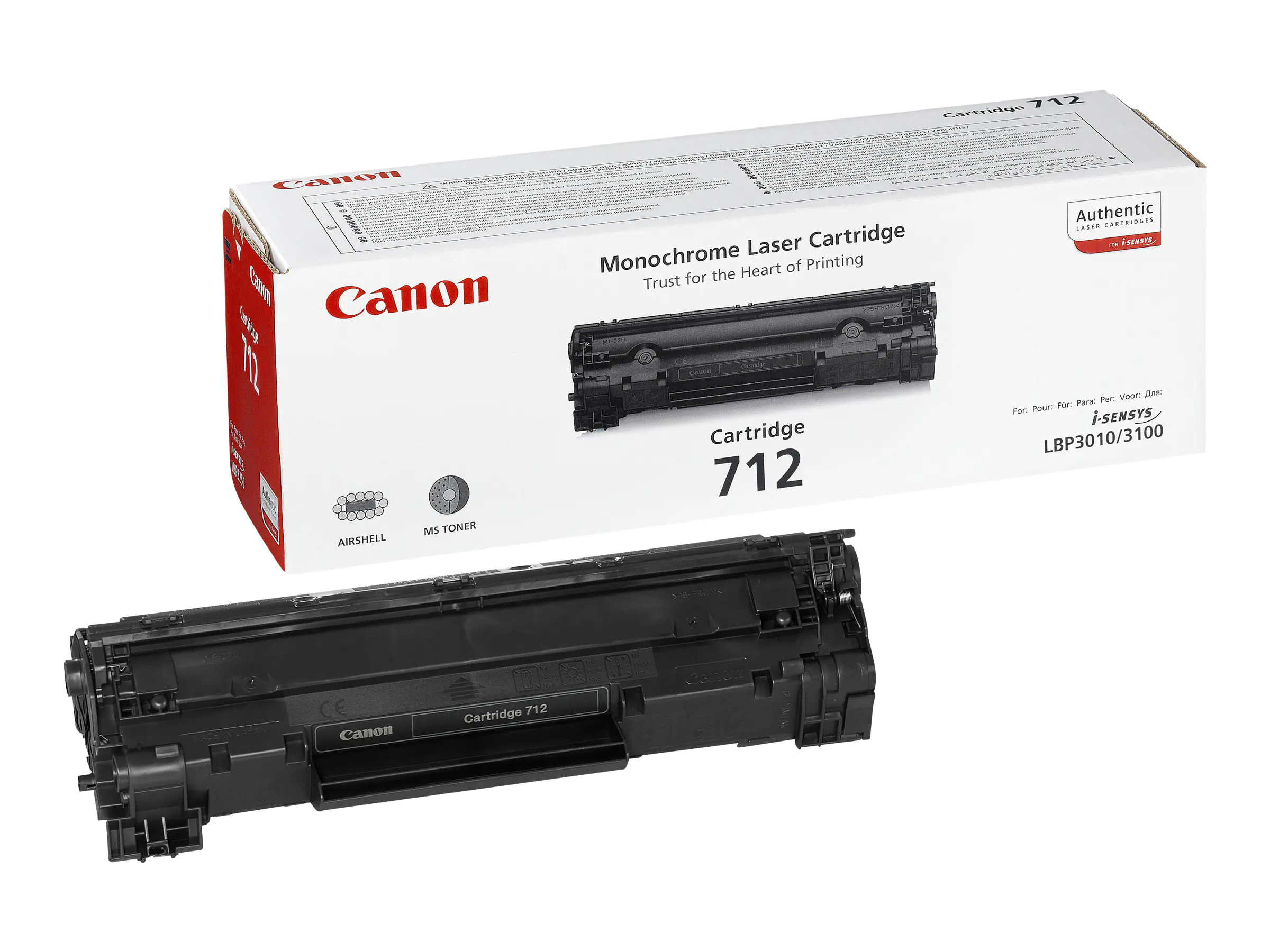 Canon 712 - Schwarz - Original - Tonerpatrone - für i-SENSYS LBP3010, LBP3100 Canon 712 - Schwarz - Original - Tonerpatrone - für i-SENSYS LBP3010, LBP3100