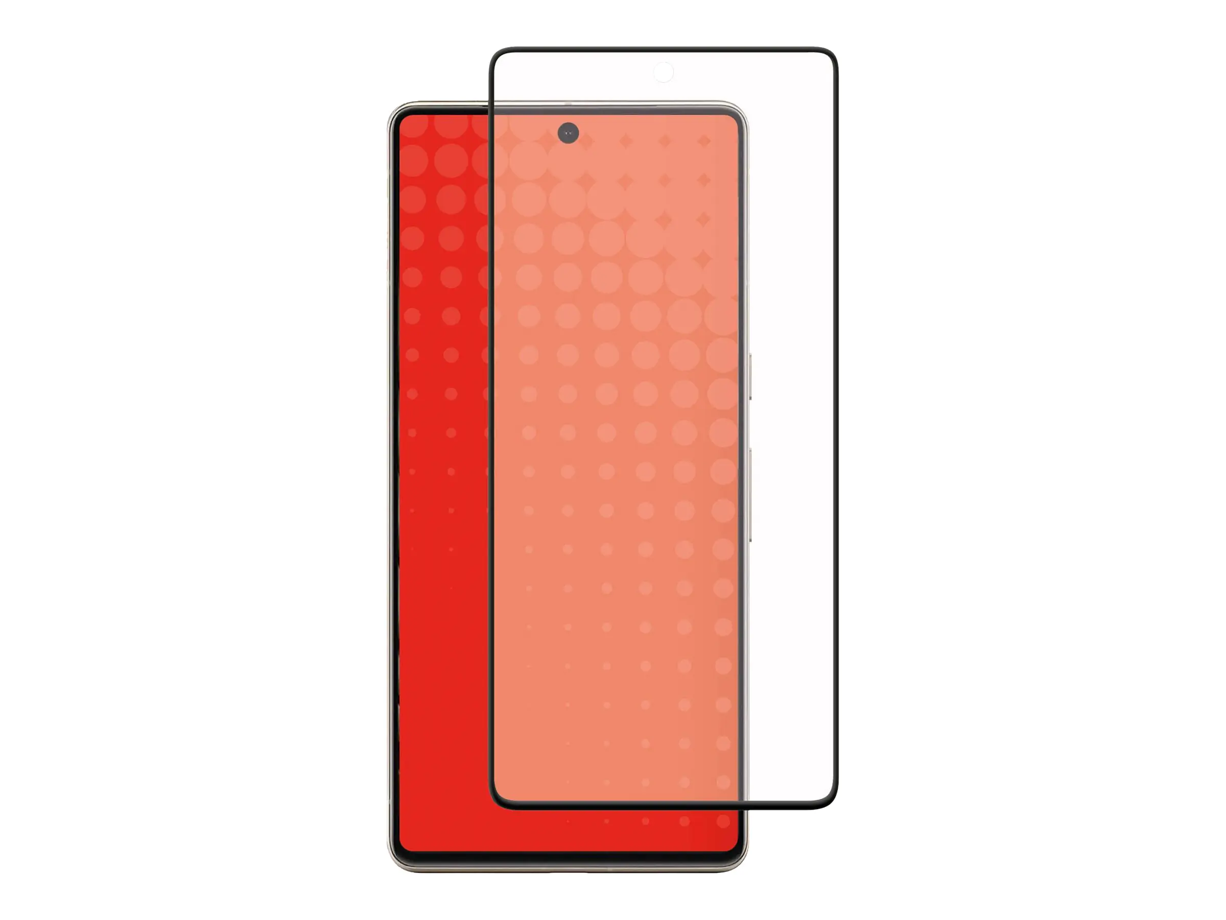 DISPLEX Real Glass - Bildschirmschutz für Handy - volle Abdeckung - 3D - Glas - Rahmenfarbe schwarz - für Google Pixel 7 Pro
