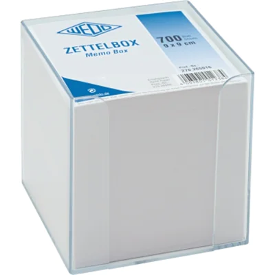 WEDO Zettelbox 270265016 95x95mm gefüllt tr WEDO Zettelbox 270265016 95x95mm gefüllt tr