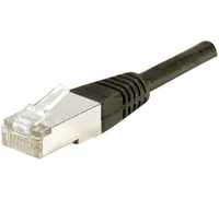 Dexlan - Patch-Kabel - RJ-45 (M) zu RJ-45 (M) - 7.5 m - FTP - CAT 6a - geformt - Schwarz