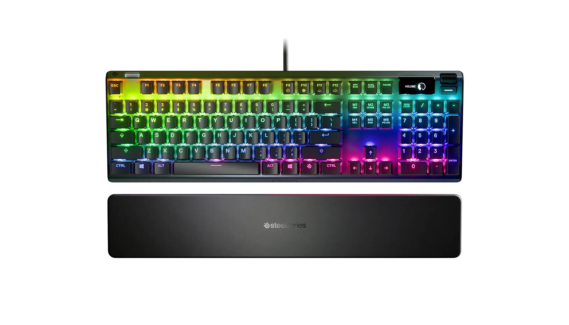 SteelSeries Apex 7 - Tastatur - mit Display - backlit - USB - Deutsch - Tastenschalter: SteelSeries QX2 rot