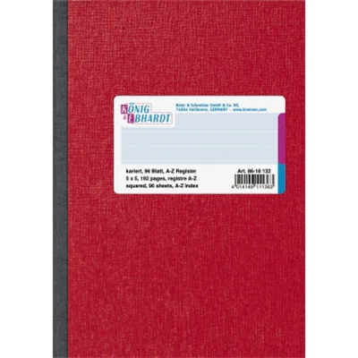 König & Ebhardt Kladde 8618132 DIN A6 kariert 96Blatt rot König & Ebhardt Kladde 8618132 DIN A6 kariert 96Blatt rot