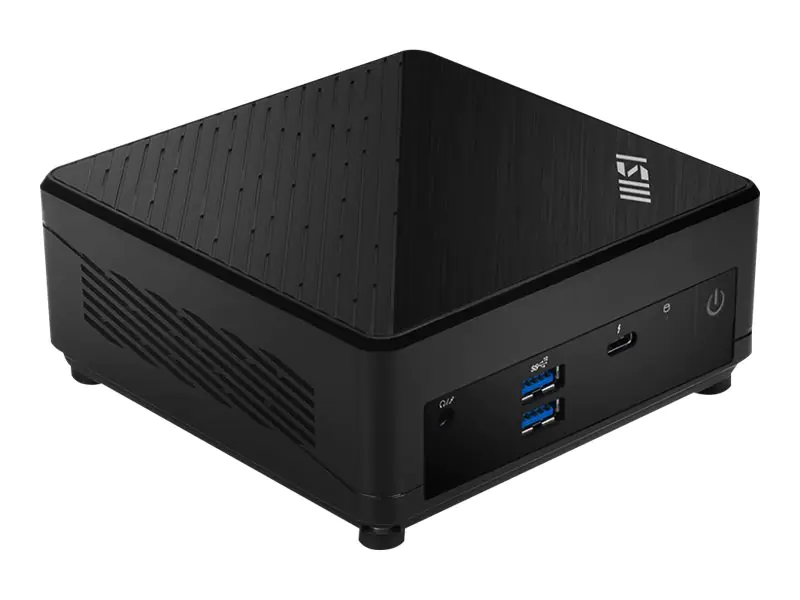 MSI CUBI 5 1M 438BEU - Barebone - Mini-PC - 1 x Core 5 120U / 1.4 GHz - RAM 0 GB - Intel Graphics - Wi-Fi 6E, Bluetooth 5.3, 1GbE, 2.5GbE - WLAN: 802.11a/b/g/n/ac/ax (Wi-Fi 6E) 936-B0A821-438