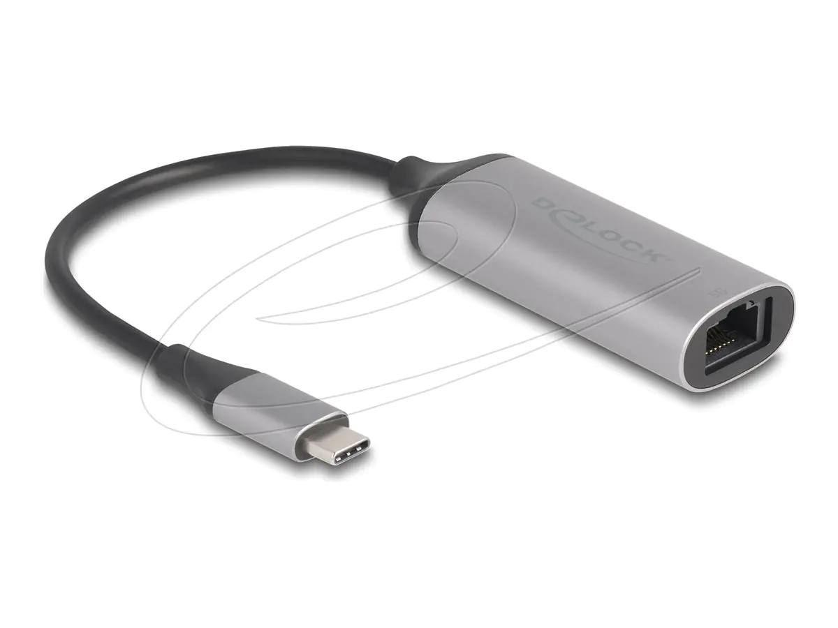 Delock 81570, USB Type-C, RJ-45, 0,15 m, Anthrazit - 81570
