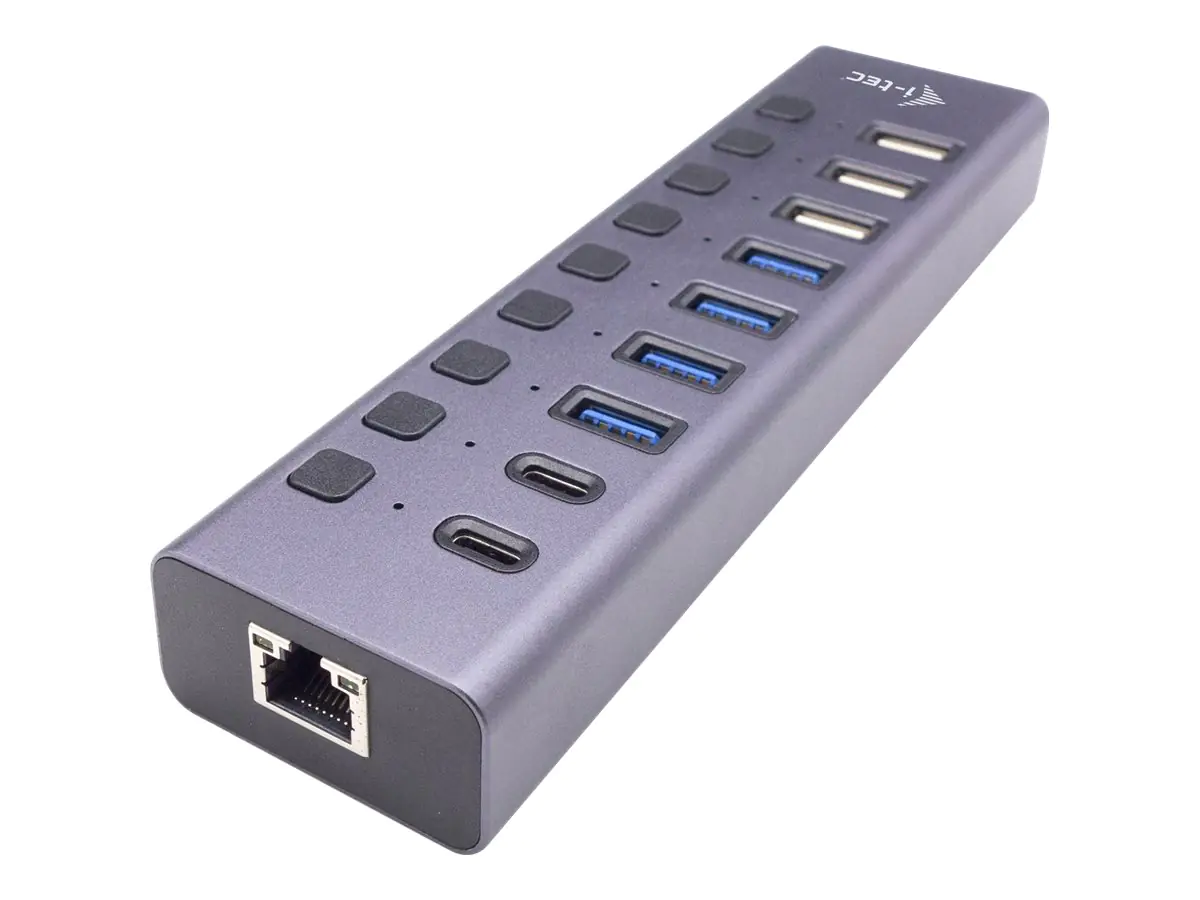 i-tec Netzteil - 90 Watt - 7.5 A - 16 Ausgabeanschlussstellen (16 x 4-poliger USB Typ A) CACHARGEHUB9LAN
